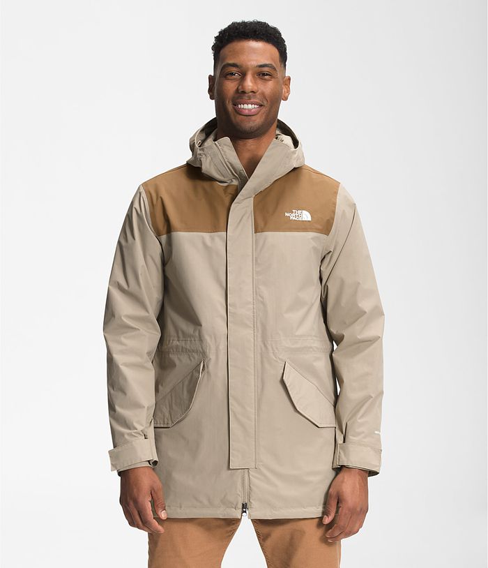 The North Face Mens Rain Jacket City Breeze Parka 361YZXDMB - Khaki